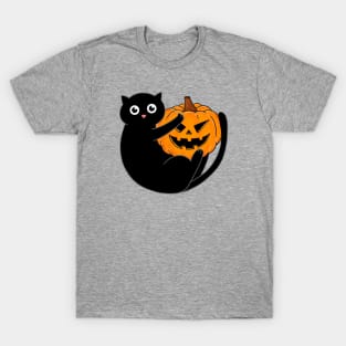 Black cat and pumpkin T-Shirt